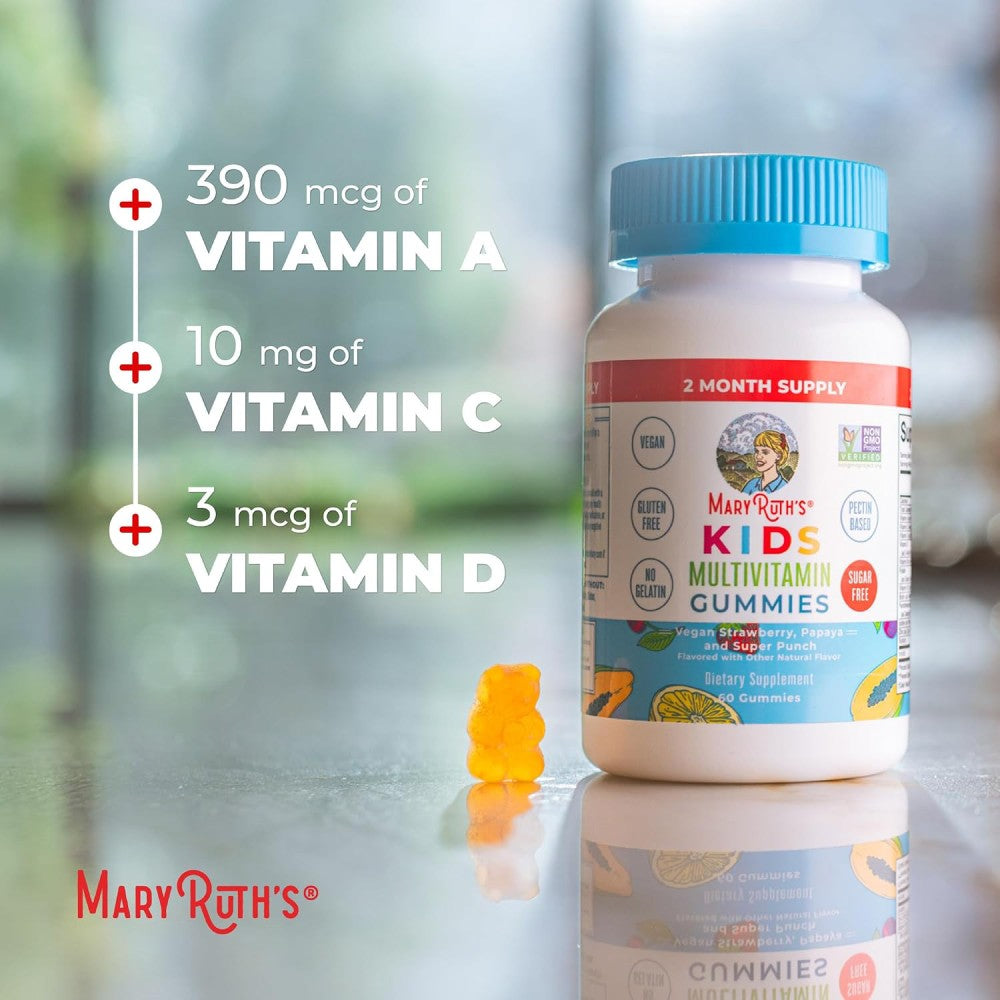 Mary Ruths Kids Multivitamin To Support Healthy Growth, Development, and Overall Wellness 60 Gummies