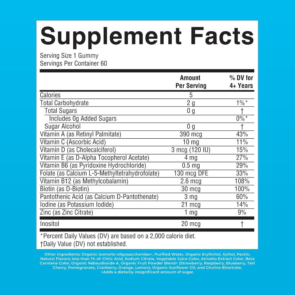 Mary Ruths Kids Multivitamin To Support Healthy Growth, Development, and Overall Wellness 60 Gummies