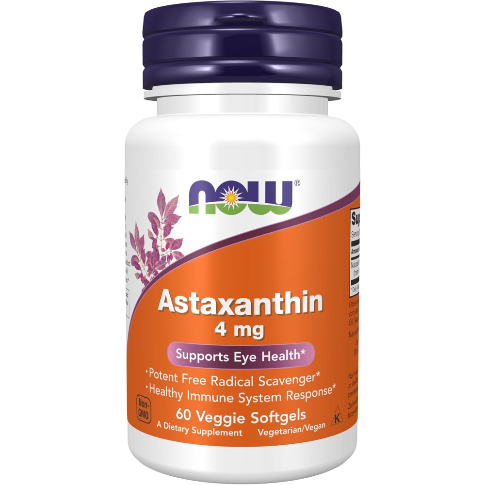 Now Foods Astaxanthin 4 mg 60 Veggie Softgels