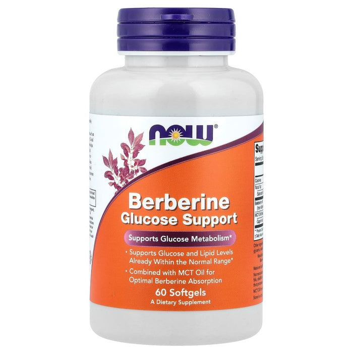 Now Foods Berberine Glucose Support with MCT oil 60 Softgels