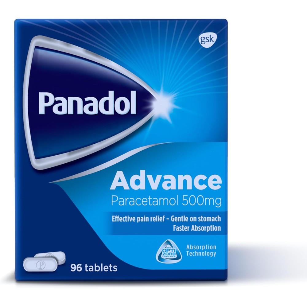 Panadol Advance Paracetamol Pain Reliever and Fever Reducer Containing 500mg 96 Tablets