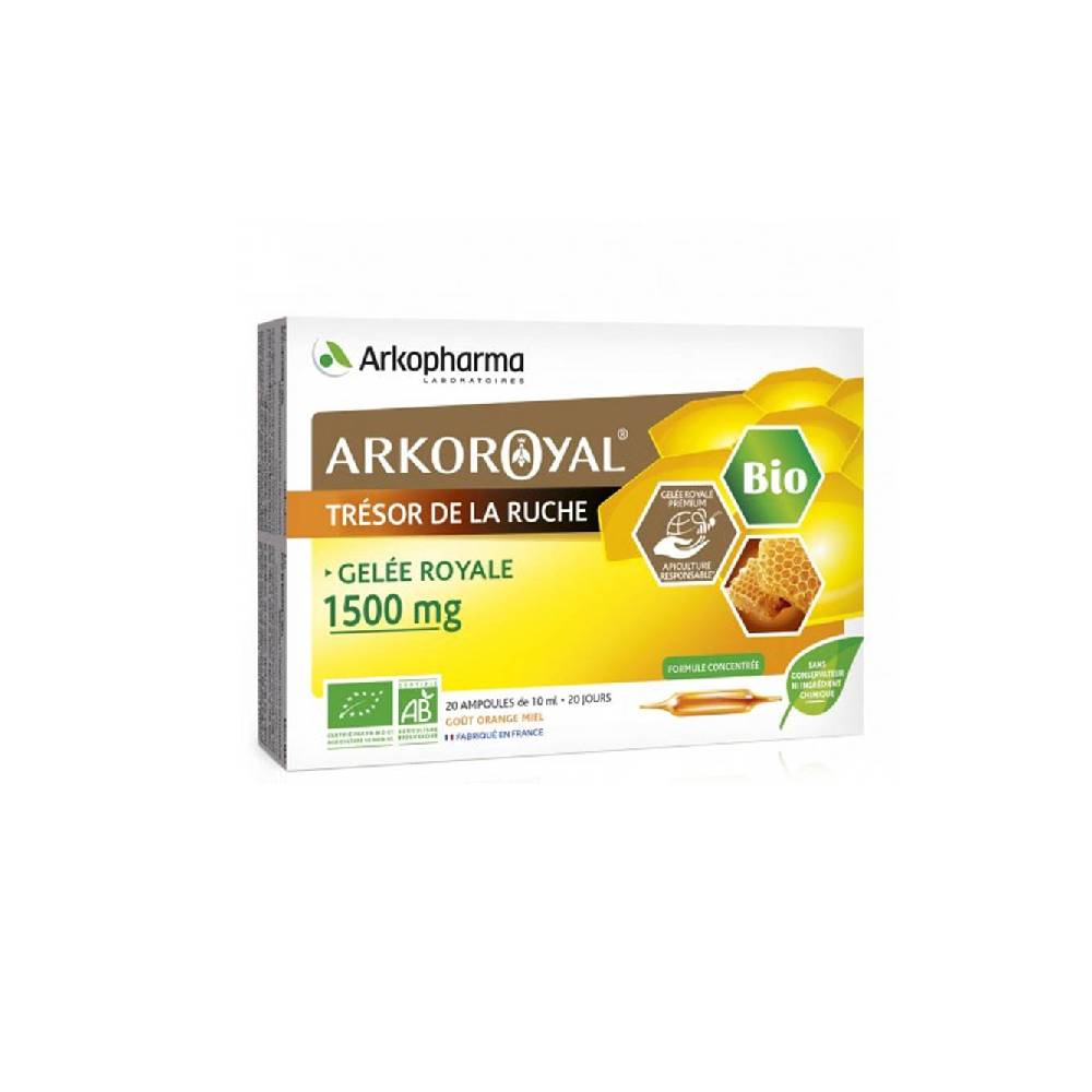 Arkopharma ARKOROYAL GELEE ROYAL 1500mg Support immune health 20 ampoules