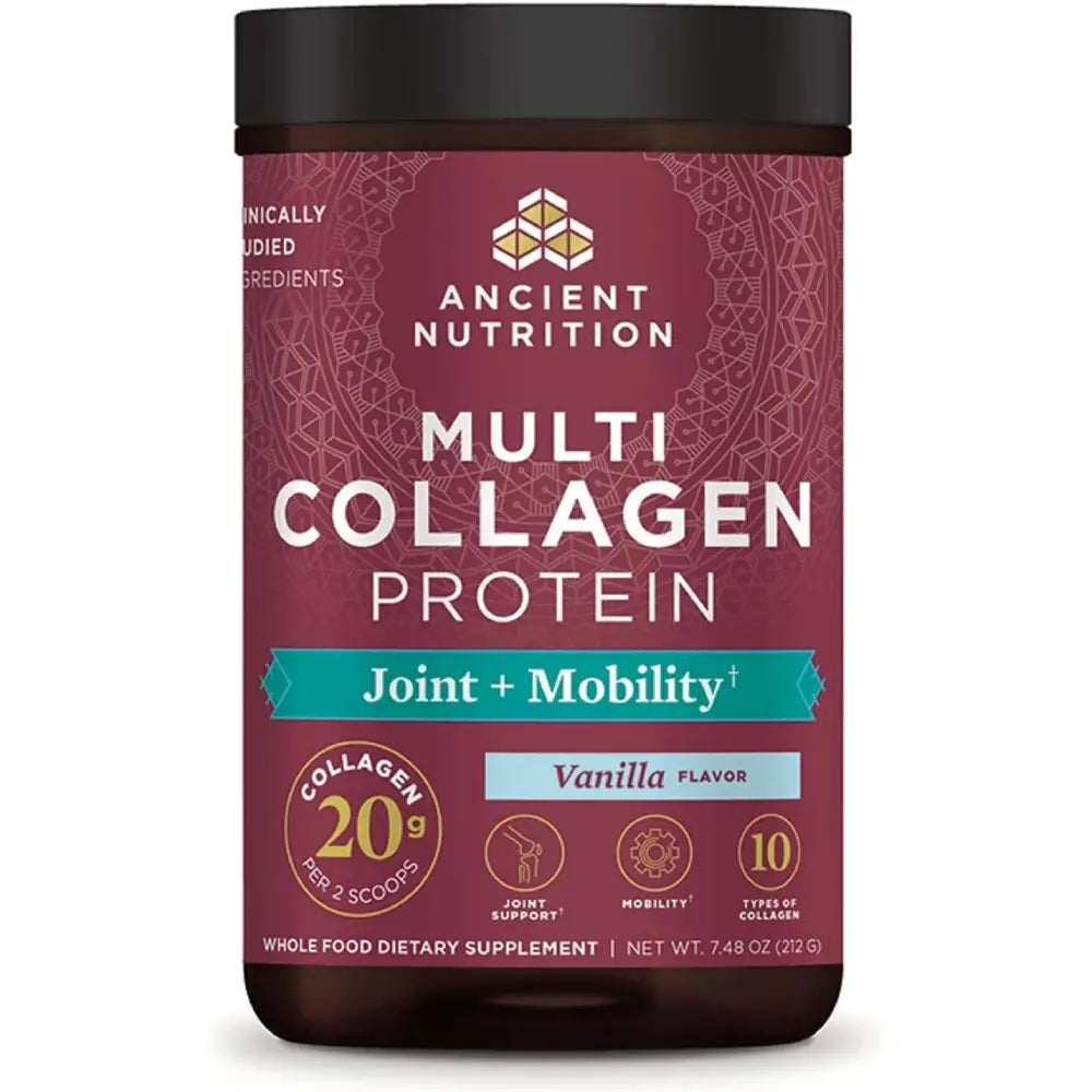 Ancient Nutrition Multi Collagen Joint Protein + Mobility, vanilla flavor 212 g