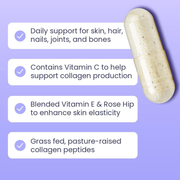 Sanar Naturals Collagen Pills with Vitamin C, E Wrinkle Formula Supports Hair, Nail, Skin, Joint & Bone Health Hydrolyzed Collagen for Women & Men Supplement Grass Fed Non-GMO 150 Capsules