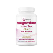 MicroIngredients magnesium Complex For Women tTo Support Women’s Health With Highly Absorbable Magnesium. It Helps Support Muscle and Nerve Function, Reduce Daily Stress and Cramps, and Promote Relaxation and Better Sleep 240 Veg Caps