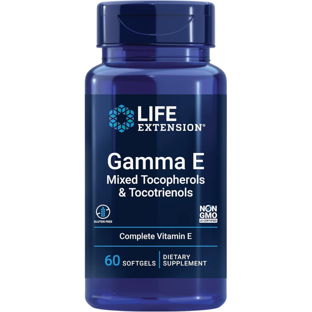 Life Extension Gamma E Mixed Tocopherols & Tocotrienols Supports Heart Health, Boosts Immune Function, and Provides Powerful Antioxidant Protection To Help Defend Cells Against Free Radical Damage 60 Softgels