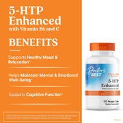 Doctor's Best 5 HTP Enhanced With Vitamin B6 And C To Support Emotional Well-Being, Relaxation, and Overall Wellness 120 Veg Caps