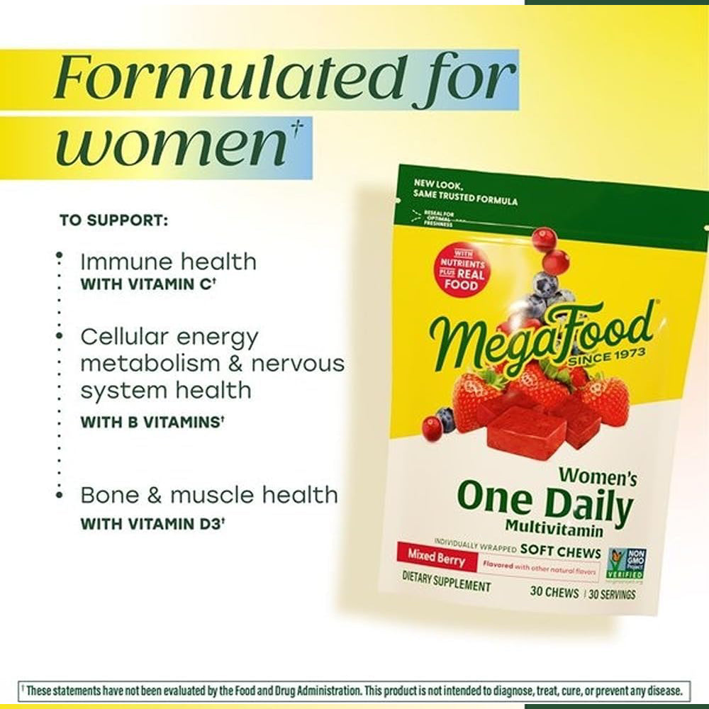 MegaFood Women’s One Daily Multivitamin 30 Chews Mixedberry