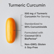 Sports Research Sr Turmeric Curcumin C3 Complex 500 Mg with 95% Curcuminoids, Bioperine and Organic Virgin Coconut Oil.120 Capsules