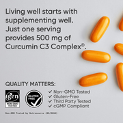 Sports Research Sr Turmeric Curcumin C3 Complex 500 Mg with 95% Curcuminoids, Bioperine and Organic Virgin Coconut Oil.120 Capsules
