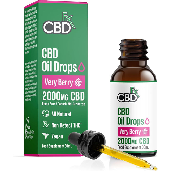 CBD FX Oil Drops 2000mg plus MCT Oil 30 ml