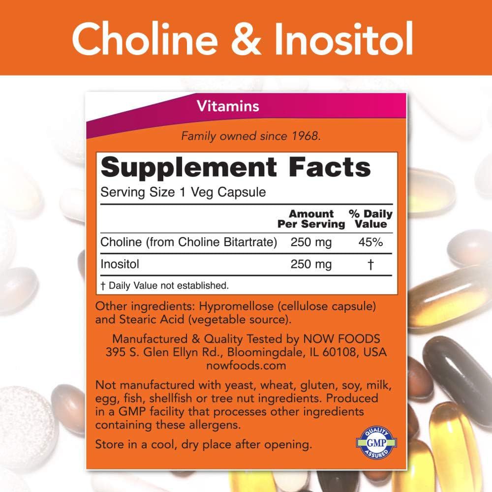 Nowfoods Choline & Inositol 100 Veg Capsules