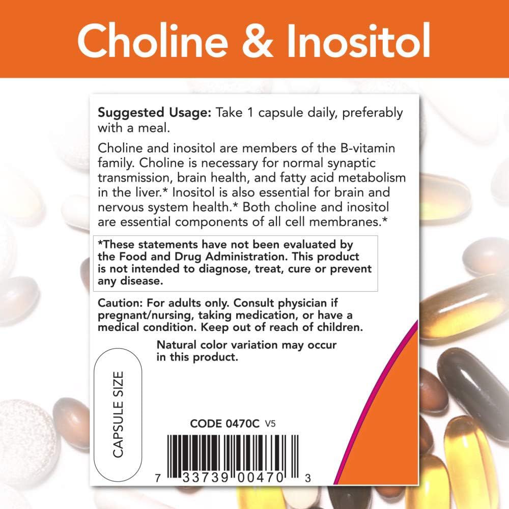 Nowfoods Choline & Inositol 100 Veg Capsules