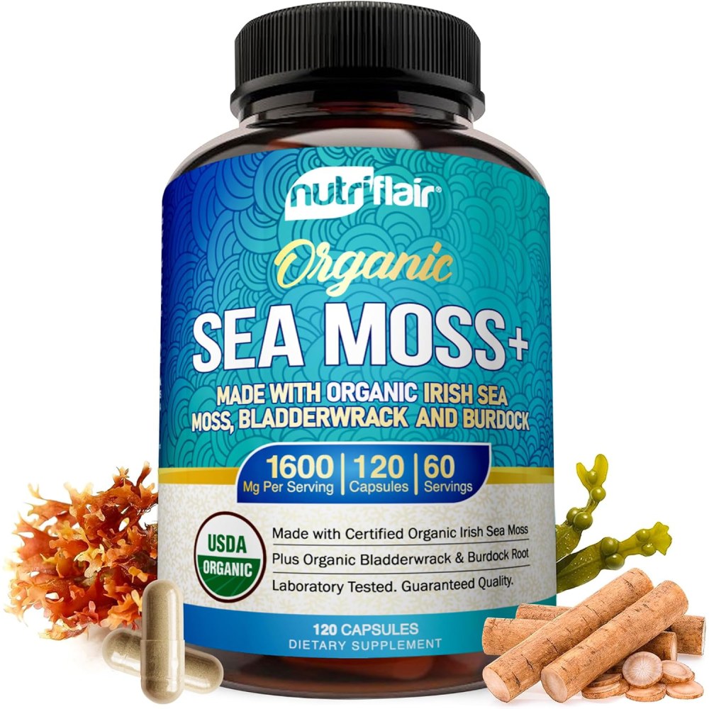 Nutriflair sea moss 1600 mg 120 capsules