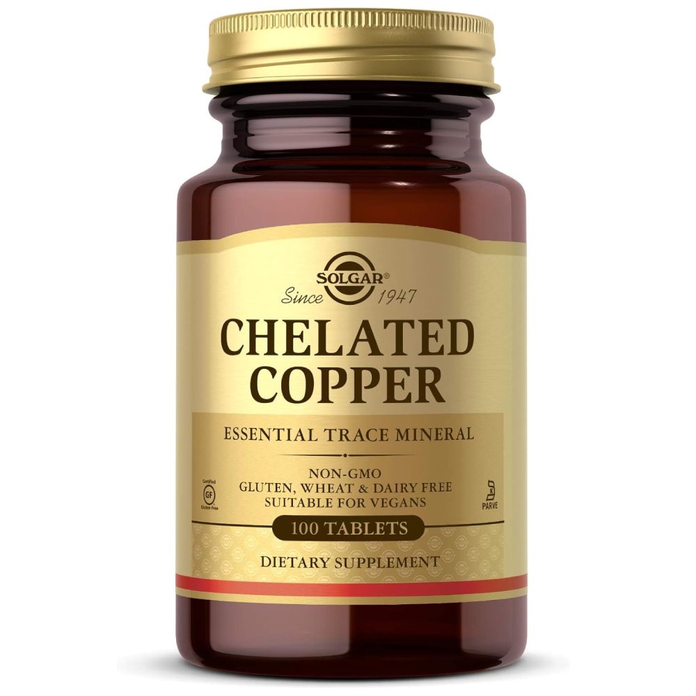 Solgar Chelated Copper Glycinate 2.5mg 100 Tablets
