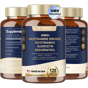 Totaria NMNH Alternative Supplement w/Niacinamide (Vitamin B3), Quercetin, Trans-Resveratrol, Support NAD+, Skin Cell Health, Anti-Aging & Energy, 120 Caps