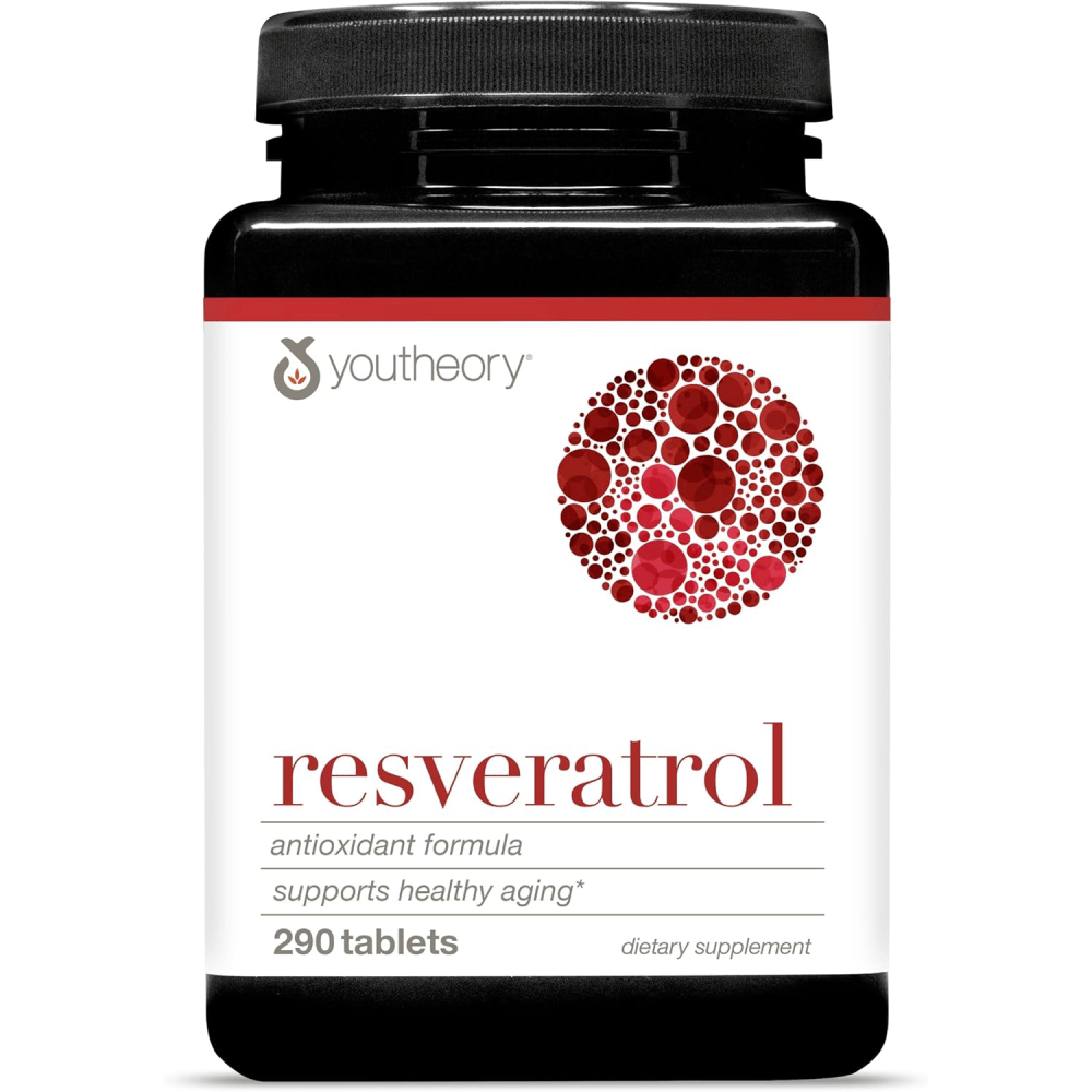 Youtheory Resveratrol with Acerola, 290 Count (1 Bottle)