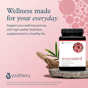 Youtheory Resveratrol with Acerola, 290 Count (1 Bottle)