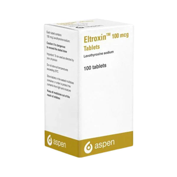 Aspen Eltroxin 100mcg – Thyroid Function Support – 100 Tablets