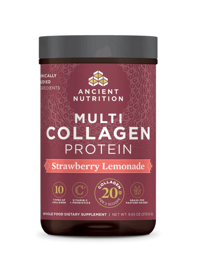 Ancient Nutrition Multi Collagen Protein 273.6 g Strawberry Lemonade