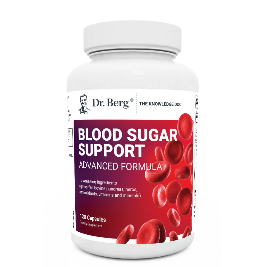 Dr Berg Blood Sugar Support Advanced Formula with Chromium & Potassium 120 Vegetable Capsules Default Size
