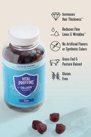 Vital protein Collagen gummies with grape flavor 120 gummies