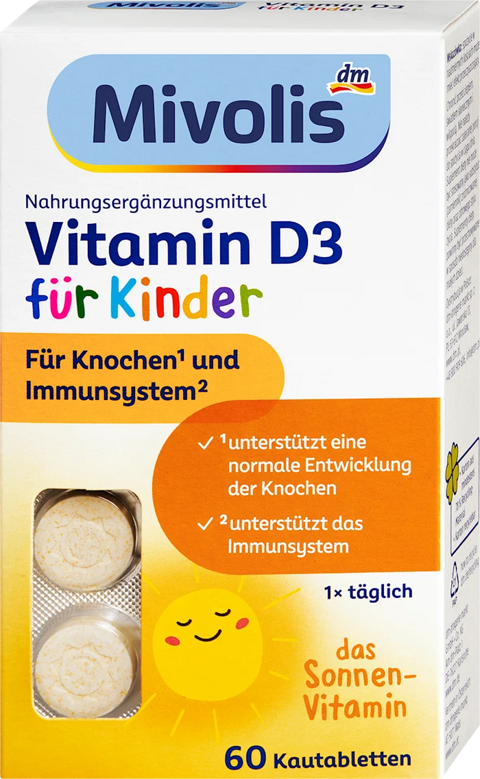 Mivolis Vitamin D3 Für Kinder 60 Kautabletten
