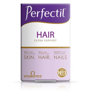 Vitabiotics, Perfectil Hair Support, Contributes to Hair Growth and Thickness, Supports Thick, Healthy Hair with Vitamin D, E, Precursor and Biotin, 60 Tablets